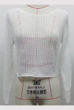Sexy Solid Color Hollow Out See-Through Swimwears Cover Up