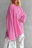 Casual Solid Color O Neck Tops