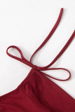 Sexy Solid Color Draw String Off Shoulder Tops