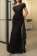 Sexy Solid Color Backless Off Shoulder Long Dresses