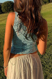 Sexy Solid Color Lace V Neck Tops