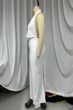 Sexy Solid Color Backless Halter One Step Skirt Dresses