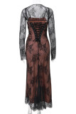 Sexy Solid Color Lace Strap Design Sleeveless Two Pieces