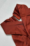 Elegant Solid Color Backless Fishtail Halter Fishtail Dresses