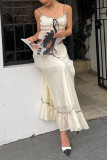Sexy Solid Color Lace Up U Neck Sleeveless Two Pieces