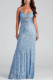 Prom Solid Color Sequins V Neck Evening Dresses