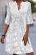 Casual Solid Color Embroidery V Neck A Line Dresses