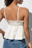 Sexy Solid Color Lace V Neck Tops