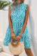 Casual Geometric Print Stringy Selvedge Contrast Stringy Selvedge Collar Sleeveless Dresses