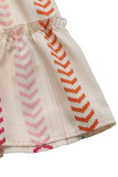 Bohemian Geometric Print Lace Up Flounce Loose High Waist Type A Patchwork Bottoms