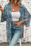 Vacation Floral Print Contrast Swimwears Cover Up
