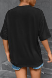Casual Solid Color O Neck T-Shirts