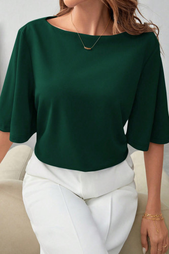 Daily Solid Color O Neck T-Shirts