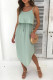 Casual Solid Color Lace Up Slit Irregular Sling Dresses