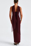 Sexy Solid Color ribbon Strapless Evening Dresses