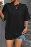 Casual Solid Color O Neck T-Shirts