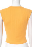 Sexy Solid Color Lace Up Texture V Neck Tops