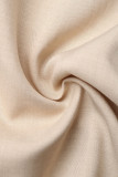 Casual Solid Color Buttons V Neck Sleeveless Two Pieces
