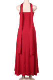 Sexy Solid Color Lace ribbon Strapless Strapless Dresses