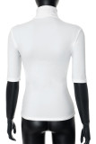 Daily Solid Color High Neck T-Shirts