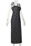 Sexy Solid Color Lace Square Neck Lace Dress Dresses