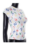 Casual Graffiti Print Contrast O Neck T-Shirts