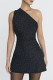 Casual Polka Dot Patchwork Backless Sloping Shoulder A Line Dresses