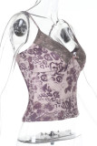 Sexy Leopard Lace Patchwork V Neck Tops