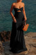 Sexy Solid Color Ruched Strapless Long Dresses