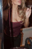 Sexy Solid Color Lace Lace Up Halter Tops