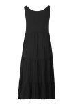 Casual Solid Color Pocket Buttons U Neck Sleeveless Dresses