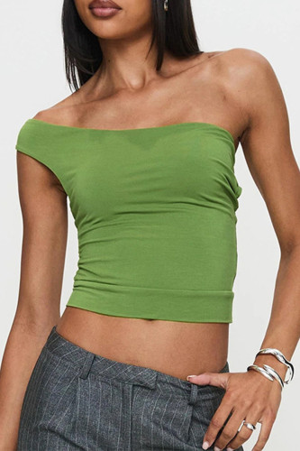 Sexy Solid Color Backless Irregular Off Shoulder Tops(Three ways to wear it)