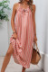 Casual Stripe Draw String Patchwork Contrast Sling Dresses