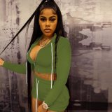 Women's Sexy Two Piece Outfits Elastic Waist 2 Piece Sets