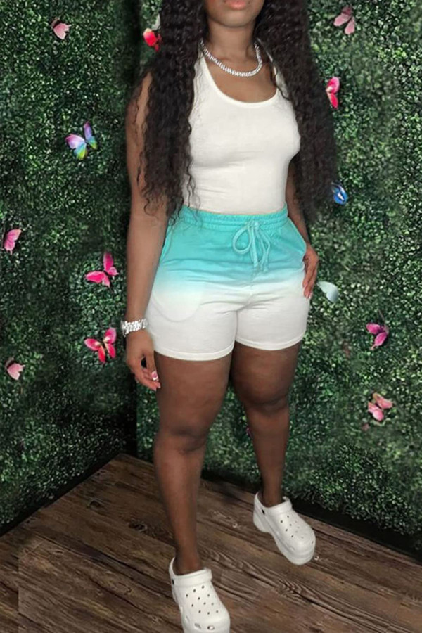 Women's Short Gradient 2 Piece Sets