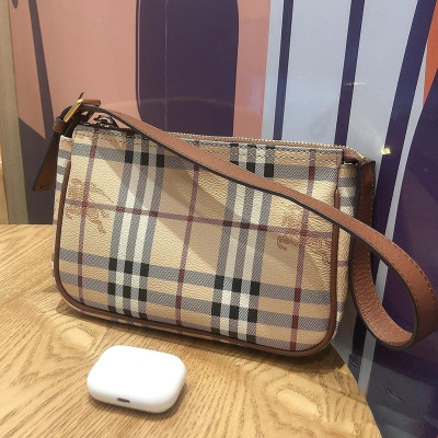 Women Check Leather Shoulder Bag Hobo Mini Shopping Tote Small Handles Handbags