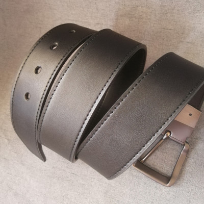 Women Men Belt Cowhide Leather Buckle Belt Unisex