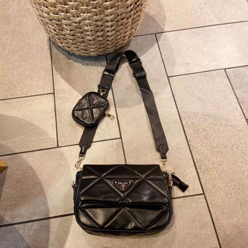 Women Leather Patchwork Bag Quilted Shoulder Bag Tote Flap Chain Handbags