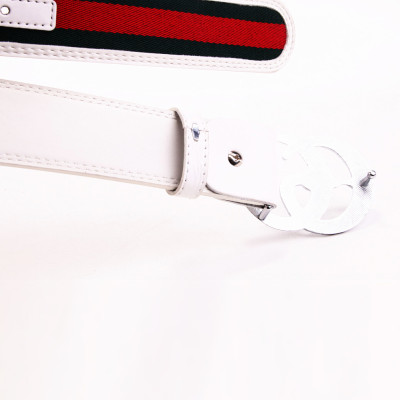 Women Men Belt 3.5 cm Cowhide Leather Buckle Belt Unisex Waistband Waist Strap
