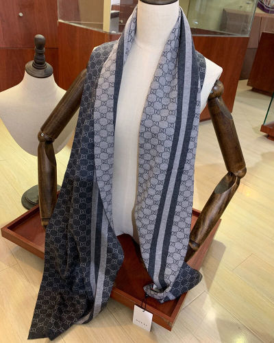 Women Men Logo Scarf Wool Cashmere Scarves Shawl Blanket Wrap Knit