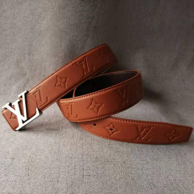 Women Men Belt 3.8 cm Cowhide Leather Buckle Belt Unisex