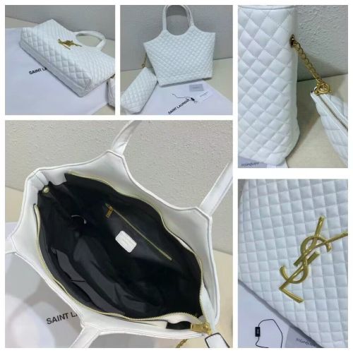 Women Quilted Shoulder Bag Leather Tote Crossbody  Flap Bag Chain Handbags