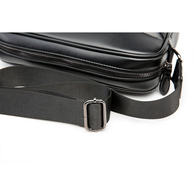 Men Messenger Shoulder Bag Leather Black Cloth Crossbody Sling Handbags Business Houlder Bag