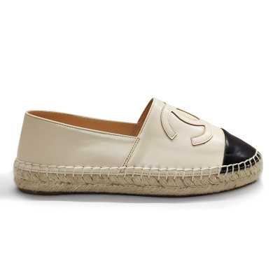 Women Lambskin Espadrilles Cap Toe Flats Shoes Slip Ons Loafer Casual Shoes