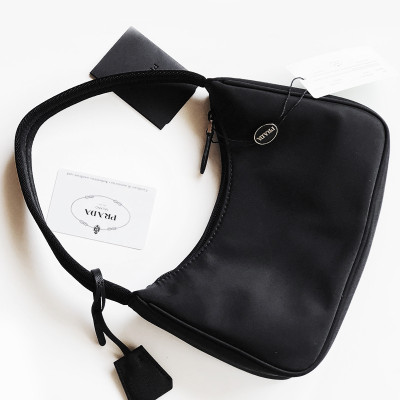 Women Zip Shoulder Bag Hobo Nylon Mini Tote Small Handles Bag Handbags