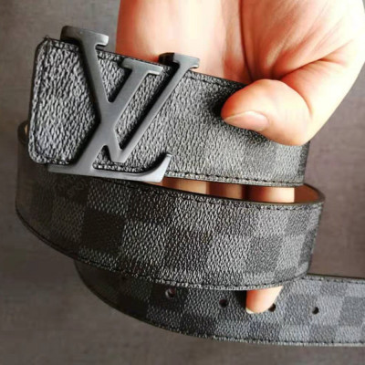 Women Men Belt 3.7cm Cowhide Leather Buckle Belt Unisex