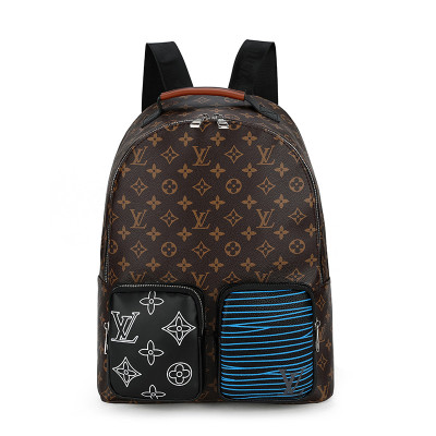 Men Women Backpack Leather Multipocket Outdoor Sports School Bag Travel Laptop Bag