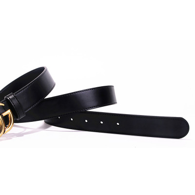 Women Men Belt 3.5cm Genuine Cowhide Leather Buckle Belt Unisex Waistband Waist Strap